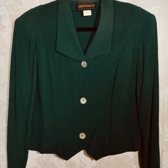 Vintage Just In Thyme LMTD Green Blouse | Size 10 - Picture 1 of 5
